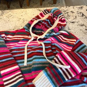Lane Bryant Multicolor Striped Hoodie Sweater